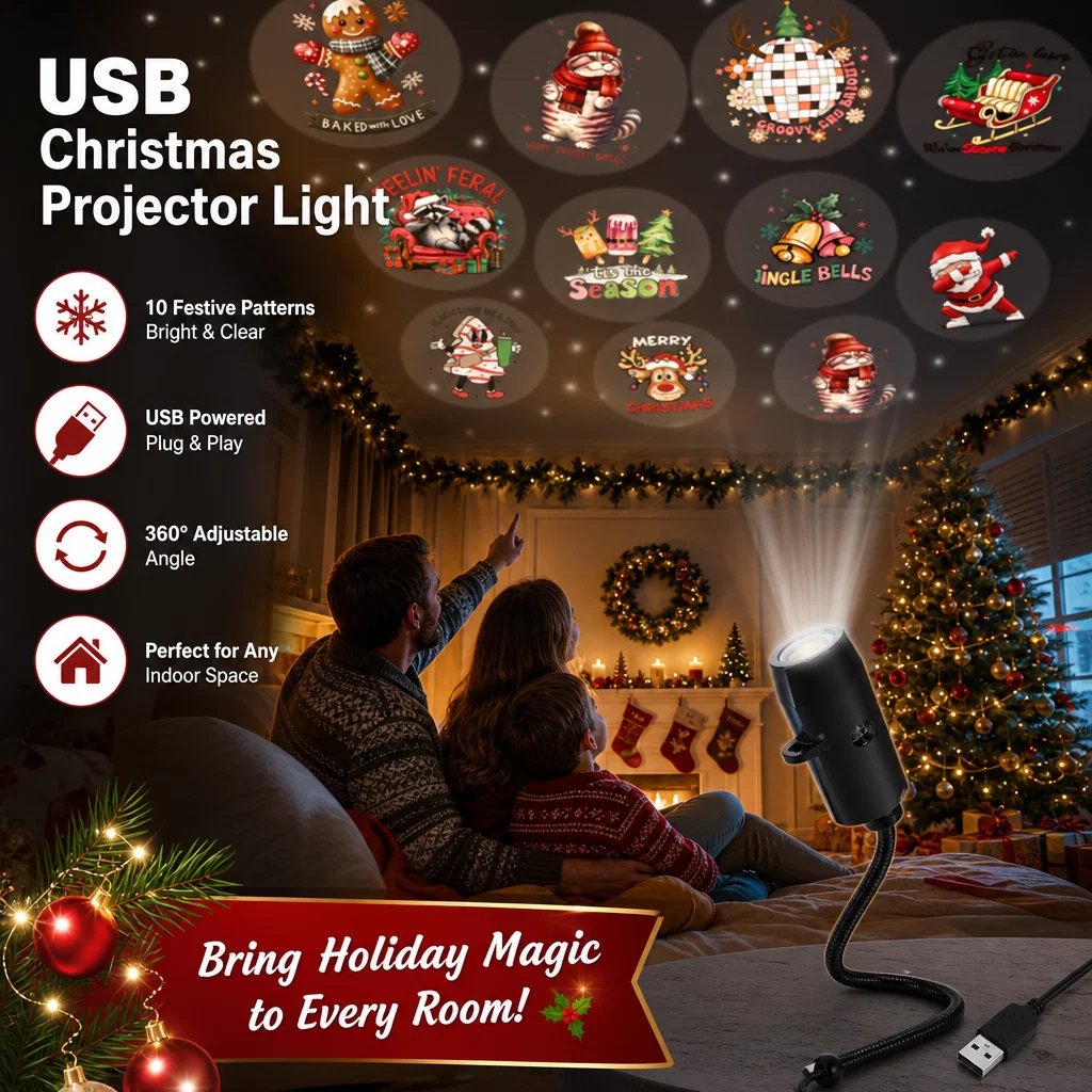🎄👻 ✨ 60,000+ Sold — Plug & Play HD Holiday Projector for Christmas & Halloween Decor