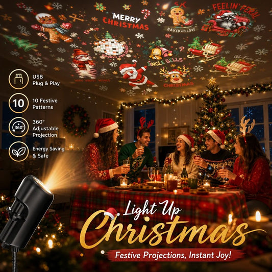🎄👻 ✨ 60,000+ Sold — Plug & Play HD Holiday Projector for Christmas & Halloween Decor
