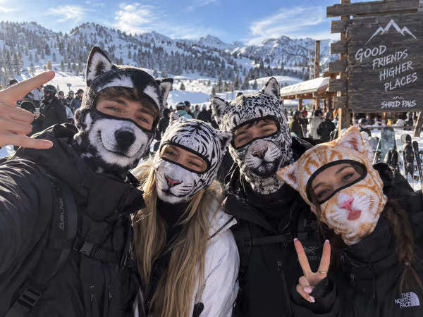 🐱 3D Cat Ski Balaclava – Eye-Catching Animal Face Mask for Outdoor Fun!