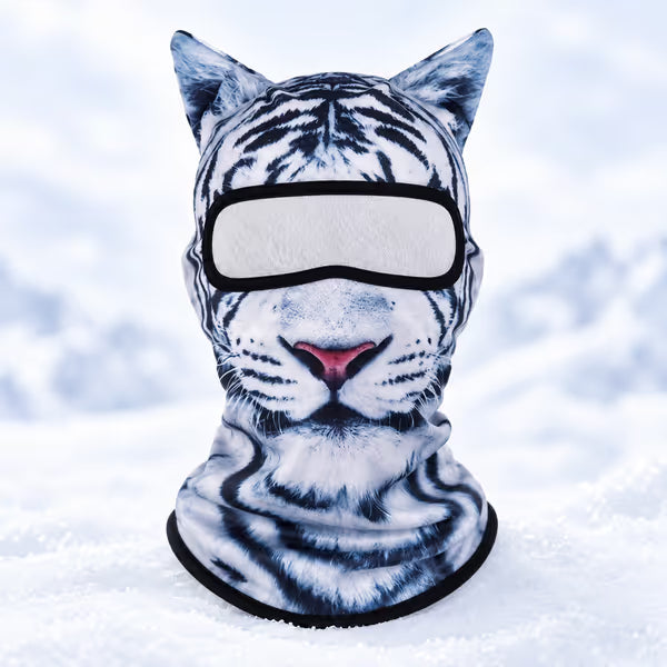 🐱 3D Cat Ski Balaclava – Eye-Catching Animal Face Mask for Outdoor Fun!