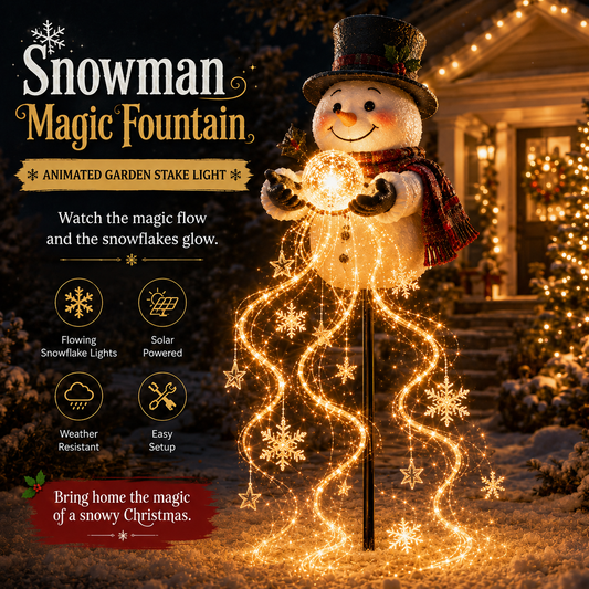 🎄49% OFF🎄 Snowman Magic Tzeternity™-Flowing Snowflake LED Christmas Garden Light❄️