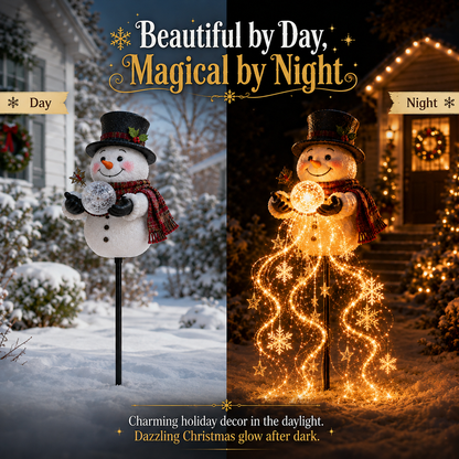 🎄49% OFF🎄 Snowman Magic Tzeternity™-Flowing Snowflake LED Christmas Garden Light❄️