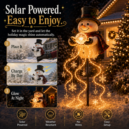🎄49% OFF🎄 Snowman Magic Tzeternity™-Flowing Snowflake LED Christmas Garden Light❄️