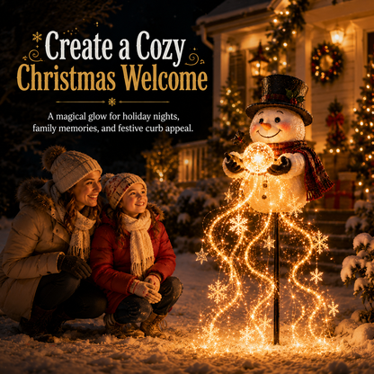 🎄49% OFF🎄 Snowman Magic Tzeternity™-Flowing Snowflake LED Christmas Garden Light❄️